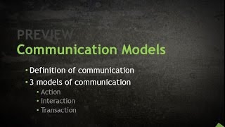 Communication Models [upl. by Idnerb763]