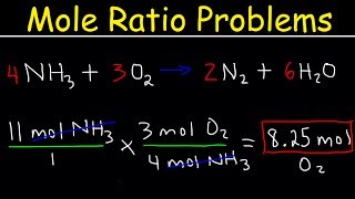 Stoichiometry Mole to Mole Conversions  Molar Ratio Practice Problems [upl. by Lonne372]