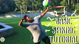 HOW TO SPIKE A VOLLEYBALL  For Beginners [upl. by Euqinomahs]