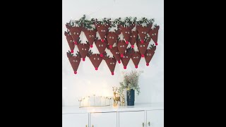 Rentier Adventskalender basteln  DIY Adventskalender aus Papptellern [upl. by Idolla288]