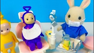 TINKY WINKY Teletubbies Toys Visit to the DENTIST [upl. by Ydnal]