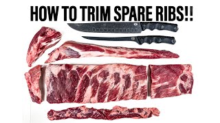 HOW TO TRIM PORK SPARE RIBS  ST LOUIS STYLE [upl. by Alilad]