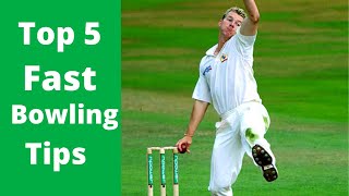 How To Bowl Fast  Top 5 Fast Bowling Tips [upl. by Og230]