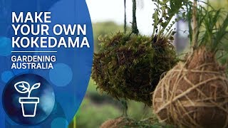 Make a kokedama  moss hanging pots [upl. by Saks]