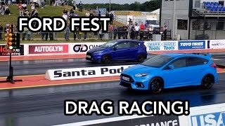 Focus RS vs Fiesta ST DRAG RACE  FORD FEST 2016 [upl. by Raskind885]