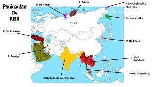 Accidentes geográficos de Asia Las PENINSULAS 2021 [upl. by Ryun]