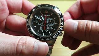 Wenger Black Night Chronograph Watch Review Omega Speedmaster Alternative [upl. by Tingley168]