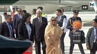 Bangladesh PM Sheikh Hasina arrives in India on a 4day visit [upl. by Nadiya]