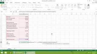 Excel 2013 Tutorial  How to Calculate EBIT and EBITDA [upl. by Bendix]