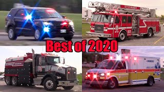 Emergency Vehicles Responding 2020  Best of Fire Trucks Police Cars amp Ambulances [upl. by Adnawak]