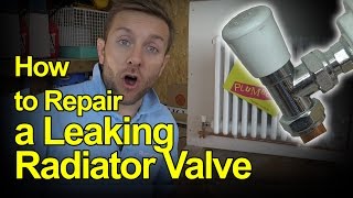 HOW TO REPAIR A LEAKING RADIATOR VALVE  Plumbing Tips [upl. by Ashlin]