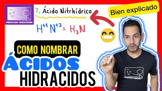 ✅NOMENCLATURA ÁCIDOS HIDRÁCIDOS APRÉNDELO HOY👍 QUÍMICA [upl. by Giffard]