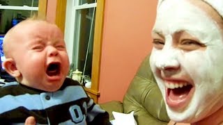 Funny Babies Scared of Masks  Kids Pranks 2019 [upl. by Aerised]