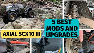 5 Best Axial SCX10 III Upgrades and Mods for crawling performance [upl. by Esnahc]