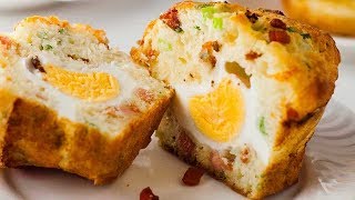 Breakfast Muffin  with WHOLE EGG baked inside [upl. by Eked]