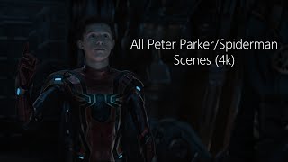 All Peter ParkerSpiderman Scenes 4K ULTRA HD [upl. by Seugram973]