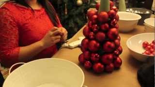 How To Make a Christmas Ornament Ball Tree [upl. by Cochard]