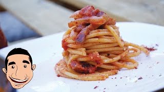 BUCATINI ALL AMATRICIANA  Italian Pasta Amatriciana  Amatriciana Sauce Recipe [upl. by Beare]