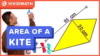 Area of a Kite  VividMathcom [upl. by Etneciv]