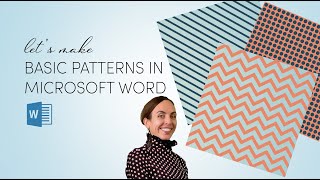 How to Create a Pattern in Microsoft Word Part 1 of 3 [upl. by Conard]