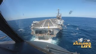 Landing and living on a US Navy Aircraft Carrier  A Sailors Life TV6 News April 2019 [upl. by Hadeehuat341]