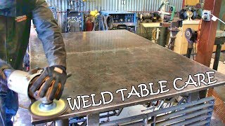 Keeping the WELDING TABLE clean shiny amp smooth [upl. by Lightman]