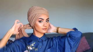 Simple turban tutorial with Roua [upl. by Aronow88]