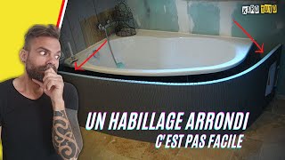 COMMENT FAIRE UN TABLIER DE BAIGNOIRE EN FORME ARRONDIE [upl. by Rosaline647]