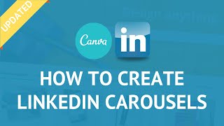 How To Create A LinkedIn Carousel Post FAST and EASY with Canva [upl. by Akihdar69]