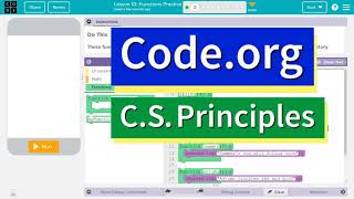 Codeorg Lesson 101 Functions Practice  Tutorial with Answers  Unit 4 CS Principles [upl. by Pricilla]