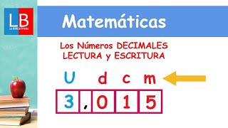 Los Números DECIMALES LECTURA y ESCRITURA ✔👩‍🏫 PRIMARIA [upl. by Connie]