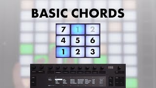 Chords on Ableton Push EASY Introduction tutorial on how to play chords [upl. by Dlnaod]