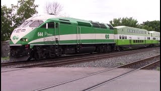 Railfanning Stavebank Rd Mississauga GO VIA Amtrak [upl. by Mcafee]