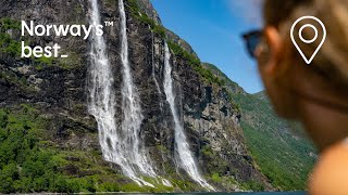 Fjord Cruise Geiranger  Magical Waterfalls in Norways Fjords [upl. by Ful]