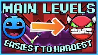 Easiest to Hardest Main Levels List  Geometry Dash 21 500 SUBSCRIBER SPECIAL [upl. by Eirtemed907]