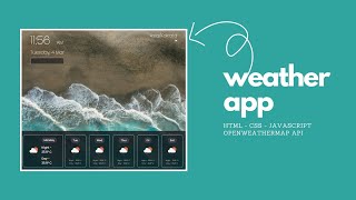 How to make Weather App using Openweathermap API  Javascript  Responsive Website [upl. by Auhsaj406]