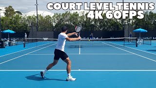 Aslan Karatsev Court Level Practice  2022 Australian Open 4K 60FPS [upl. by Ingram794]