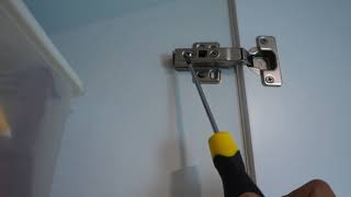 how to adjust cabinet door hinges DIY [upl. by Tocci]