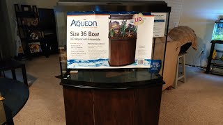 Aquarium Update Aqueon 36 Gallon Bowfront Ensemble [upl. by Holzman514]