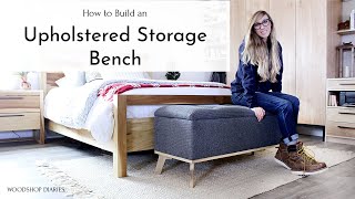 How to Build an Upholstered Storage Bench [upl. by Accemahs]