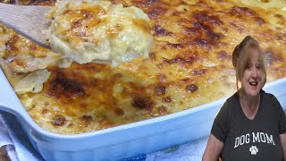 CHEESY AU GRATIN POTATOES RECIPE  The Best Potato Side Dish [upl. by Anairol]