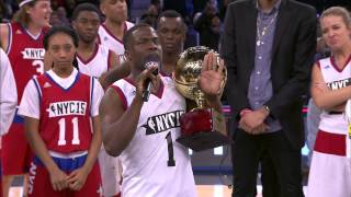 Kevin Hart Accepts Sprint Celebrity Game MVP Award [upl. by Berriman]