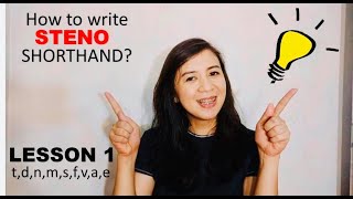 How to write steno shorthand STENO TUTORIAL  Lesson 1 [upl. by Kantor]