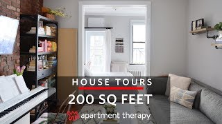 A 200SquareFoot Studio  House Tours  Apartment Therapy [upl. by Ahseikram652]