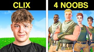 Can 4 Fortnite Noobs Beat Clix [upl. by Yecats]