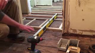 DIY How to level a uneven wavy or sloping wood floor [upl. by Coop]