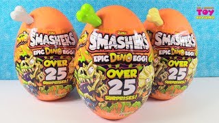 Smashers EPIC Dino Egg Series 3 Unboxing Over 25 Surprises Inside  PSToyReviews [upl. by Aviv]