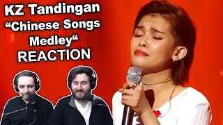 Singers ReactionReview to quotKZ Tandingan  Chinese Songs Medleyquot [upl. by Hgeilyak]