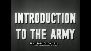 WWII INTRODUCTION TO THE US ARMY 1944 INDUCTION OF SOLDIERS FILM Part 1 28934 [upl. by Dlorag920]