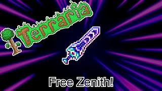 How To Get The ZENITH For FREE I Terraria 1 4 Journeys End [upl. by Aerua707]